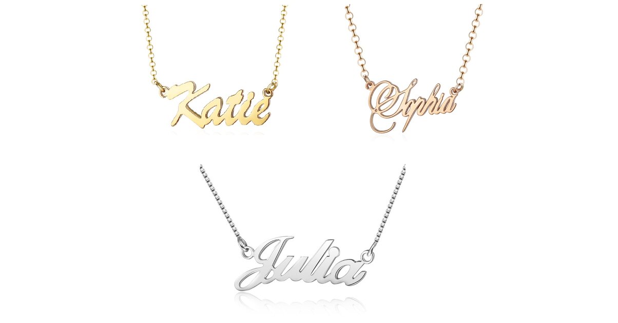 Collier Prénom Argent - Style Cursif - Bijoux prénoms personnalisés
